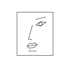 Wall Mural - Abstract beauty woman face