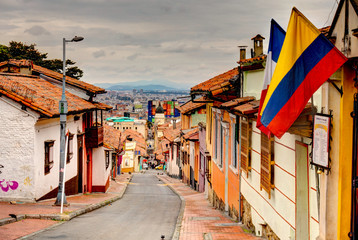 Fototapete - Bogota, La Candelaria historical district