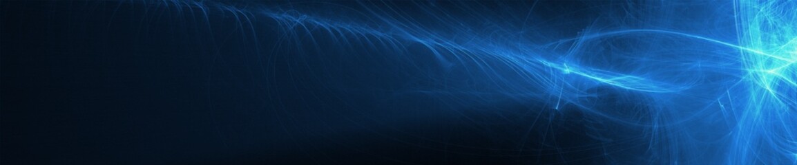 Wall Mural - blue glow wave. lighting effect abstract background