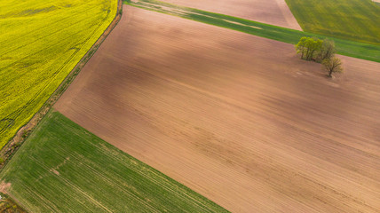 Poster - Soil before planting, farmland aerial view