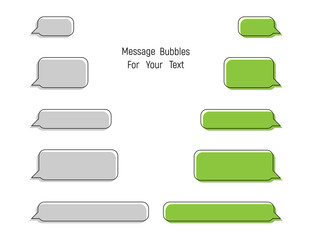 Wall Mural - messages bubbles for your text. messages bubbles vector icons in trendy flat design
