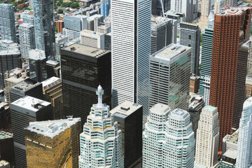 A view of Toronto's financial district from the air