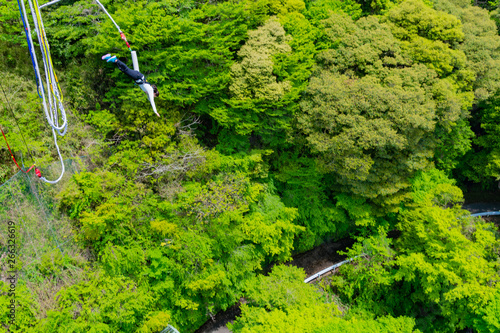 バンジージャンプ 静岡県富士市須津川渓谷 Stock 写真 Adobe Stock バンジージャンプ 静岡県富士市須津川渓谷 Stock 写真 Adobe Stock