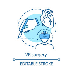 Sticker - VR surgery concept icon