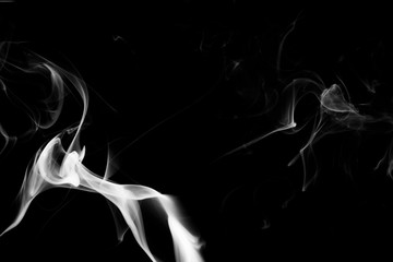 Smoke on black background