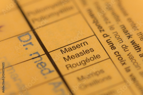Impfbuch Masern Impfung Buy This Stock Photo And Explore