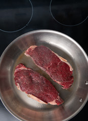 Grass Fed Juicy Steak on Skillet