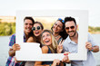 © NDABCREATIVITY - Group of young happy friends having fun time