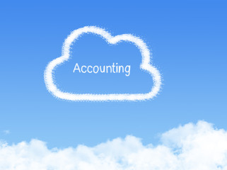 accounting cloud shape on blue sky