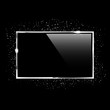 © raz234 - Silver frame with light highlights isolated on black background.