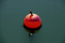 Red Buoy At A Coastal Harbour