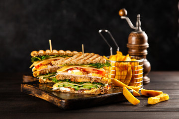 Wall Mural - Tall club sandwich