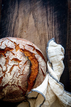 Artisan Sourdough Bread With Copy Space