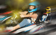 © JackF - Female driving go-kart car indoor