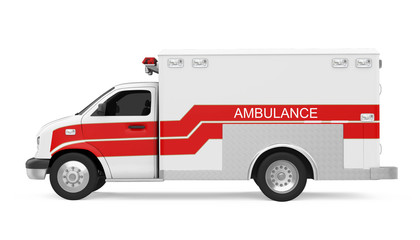 Wall Mural - Ambulance Car Isolated