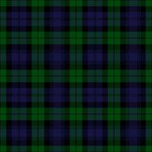 Black Watch Tartan Plaid. Royal Regiment Of Scotland Textile Pattern.
