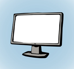 Poster - Monitor. Vector drawing