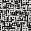 © Fobosvobos - Camouflage seamless pattern dotted texture. Abstract rounded modern military camo ornament for fabric and fashion print.