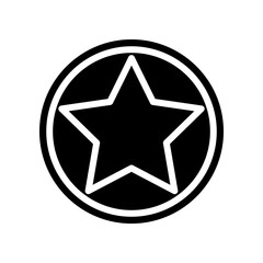 Poster - star in a circle icon. Element of navigation for mobile concept and web apps icon. Glyph, flat icon for website design and development, app development