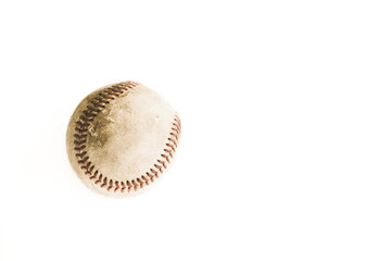 Poster - baseball on white background