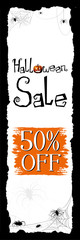 Poster - Halloween sale banner -50% - advertisement