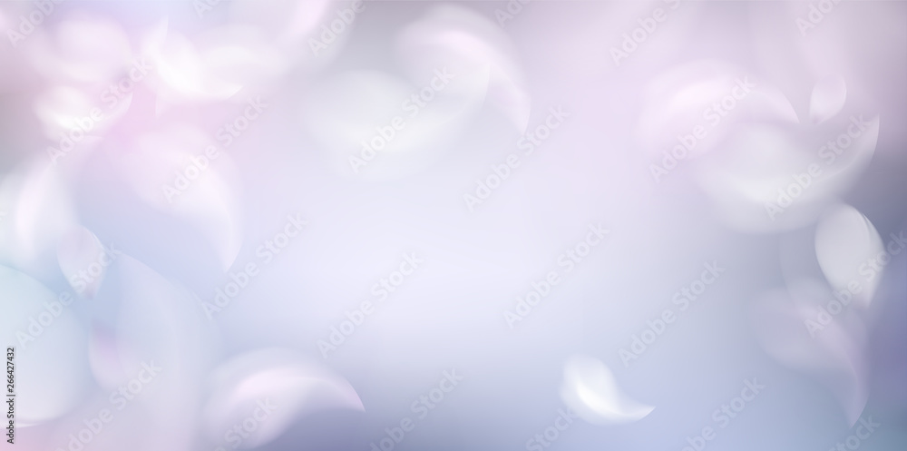 Soft spring background with purple blurred flower petals Stock Vector ...