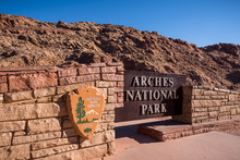 The Main Entrance To Arches National Park In Moab Utah.