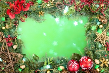 Wall Mural - christmas frame with free space