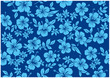 Seamless hibiscus illustration pattern, blue,background image of southern country and hawaii and tropical image | apparel, textile