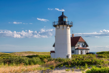 lighthouse on cape cod, massachusetts, usa.