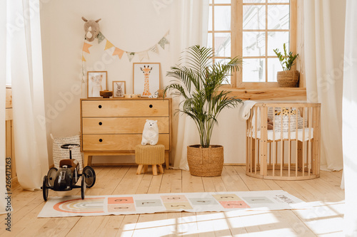 light wood cot
