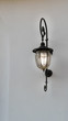 close up of vintage lighting fixture attached on wall