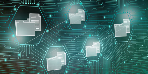 illustration of digital data concept