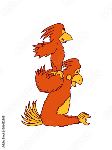 Kleiner Und Grosser Vogel Abschleppen 2 Freunde Team Paar Tragen Papagei Vogelchen Cartoon Comic Cool Lustig Suss Niedlich Gemalt Clipart Design Huhn Hahn Fliegen Flugel Federn Buy This Stock Illustration And