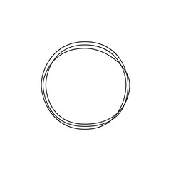 Wall Mural - Continuous line circle. Minimalism art. Vector illustration.