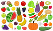 Set of fruits and vegetables - Vector