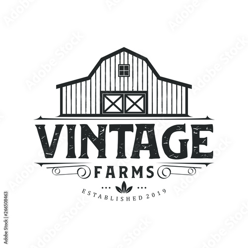 Vintage farm logo design - Buy this stock vector and explore similar