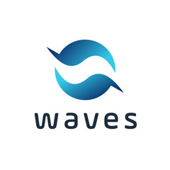 Aufkleber - Wave logo design vector template