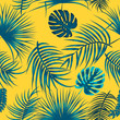 © Artlu - Tropical jungle palm leaves seamless pattern