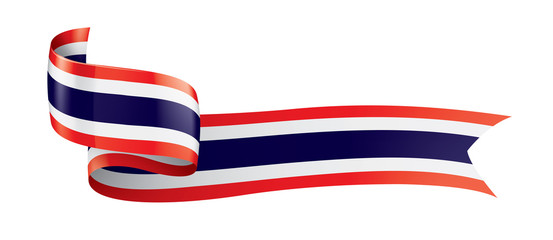 Thailand flag, vector illustration on a white background