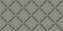 Vector Damask Seamless Pattern Background. Elegant Luxury Texture For Wallpapers, Backgrounds And Page Fill. Best Motive For Print On Fabric Or Papper.