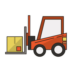 Sticker - Forklift with box vehicle symbol