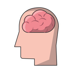 Sticker - human brain cartoon