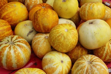 Sticker - Fresh melon or cantaloupe in the market