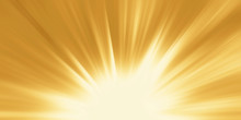 Abstract Background. Magic Light With Gold Burst. Gold Light