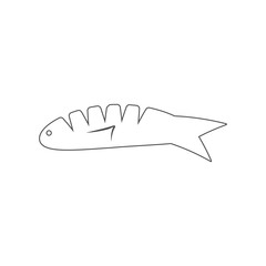 Wall Mural - A fish icon. Element of China for mobile concept and web apps icon. Outline, thin line icon for website design and development, app development