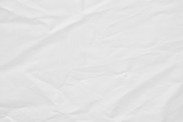 Fototapete - White fabric wrinkled canvas texture background for design blackdrop or overlay background