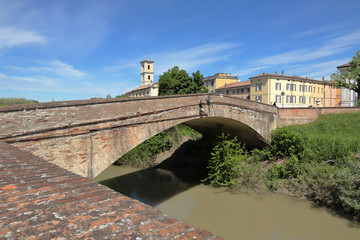 Wall Mural - ponte di colorno in italia, bridge in colorno village in italy 