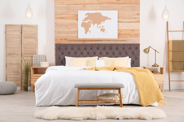 Wall Mural - Modern interior design of cozy light bedroom