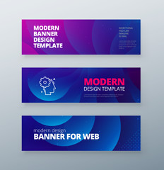 Wall Mural - horizontal sale banner background for social networks. colorful halftone gradients.background modern